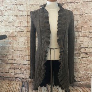 Elisabetta wool, mohair long cardigan